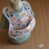 Bavoir  6-12 mois "Toucans et Paresseux"