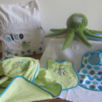Ensemble cadeau de naissance et enfant