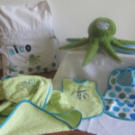 Ensemble cadeau de naissance et enfant